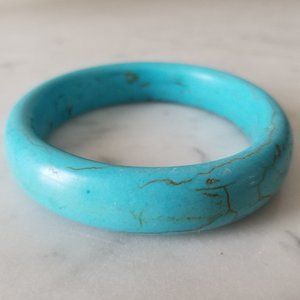 Solid Dolomite Turquoise Bangle Bracelet (A)